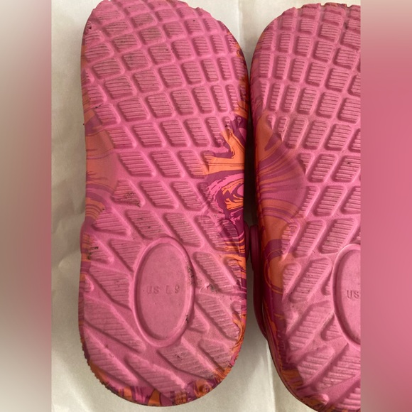 Pink orange swirls clogs sandals sz 9 - Picture 9 of 10
